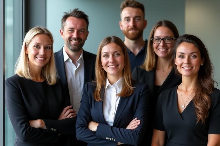 Professional photo of the Alpen Karriere Training team
