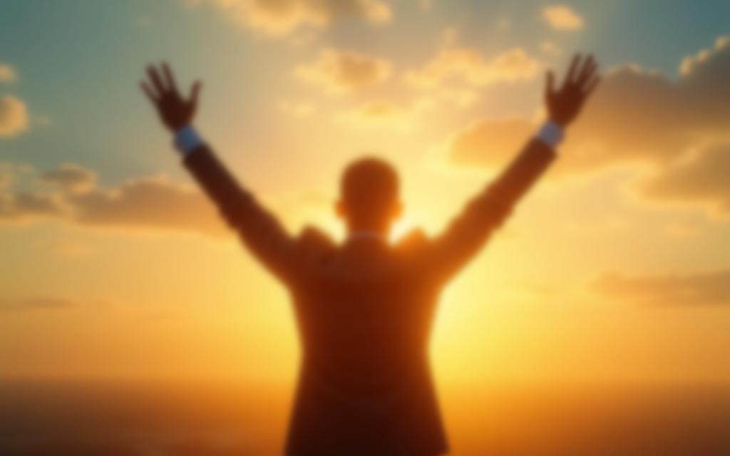 Person celebrating career success, symbolizing winning coaching