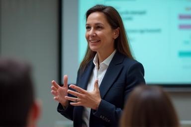 Person giving a presentation
